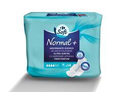 Absorbante Igienice, De Unica Folosinta, Ultra-Subtiri, Cu Aripioare Laterale, Fara Parfum, Normal+ 14 Carrefour Soft