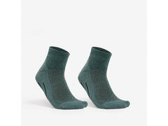 Set 2 perechi Șosete mid Hike 200 Verde Adulți - 43/46