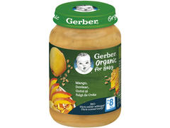 Gerber Mango, Dovleac, Gutuie si Fulgi de Ovaz, 190G, de la 8 Luni