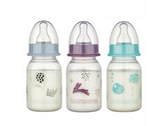 Biberon PP decorat, tetina rotunda S, slow, 46010, Baby Nova