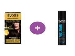 Vopsea De Par Syoss Oleo Intense 2-10 Saten Foarte Inchis, 115ML + Fixativ De Par Syoss Volume Lift 300ML, al 2 lea la -50%