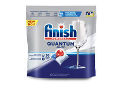 Detergent capsule pentru masina de spalat vase Finish Quantum All in 1 Lemon, 36 spalari