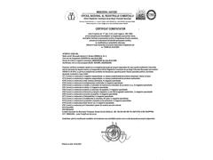 Certificate of operation