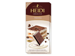 Ciocolata amaruie cu umplutura si aroma de tiramisu Heidi D'or, 90 g