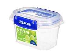 Cutie alimentara cu capac Klip It Plus Sistema, forma rectangulara, plastic, 400 ML