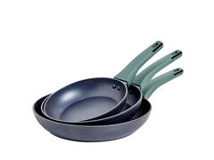 Set 3 tigai Carrefour Home, aluminiu forjat, 20/24/28 cm, Gri