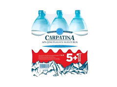 Apa minerala naturala plata Carpatina, PET, (5+1) x 2 l