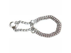 Zgarda pentru caini Zgarda lant dublu, Enjoy 2-40cm