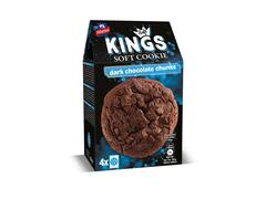 Fursecuri cu ciocolata neagra Soft Kings, 160 g