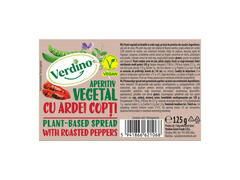 Pasta vegetala tartinabila cu ardei copti Verdino, 125 g