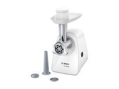 Masina de tocat carne Bosch MFW2510W, 1500 W, 2 site, 1.7 kg/min, accesoriu pentru carnati, Alb