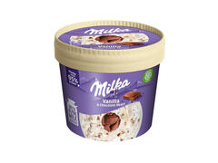 Inghetata la pahar Milka cu aroma de vanilie si ciocolata, 145 ml