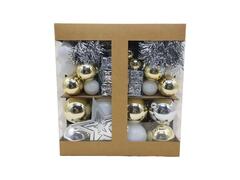 Set 100 Ornament Aurii/Argintii/Albe