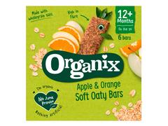 Batoane (BIO) din ovaz integral cu mere si portocale, 12+, 6x23g, ORGANIX