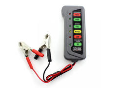 Tester pentru baterie si alternator cu indicatori LED Carguard, 12 V - 24 V