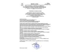 Certificate of operation