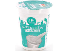 Iaurt de baut 2% grasime,Carrefour Classic 375 g