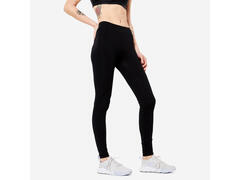 Colanţi Slim Fit+ 500 Fitness Negru Damă - M / W30 L31