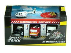 Set interventii Speed Track, 29x19x14 cm, 1:43, Multicolor