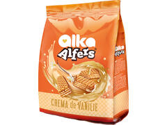 Napolitane Alka Alfers neglazurate cu crema (74,5%) de vanilie 180g