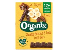 Batoane (BIO) curmale cu Banane, 6x17g, 12+, Organix