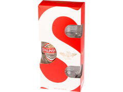 Stalinskaya Red vodka 40% alcool 0.7 l si 2 pahare sticla cadou