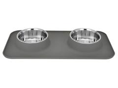 Set 2 castroane din inox cu suport silicon Enjoy 2x0.32L