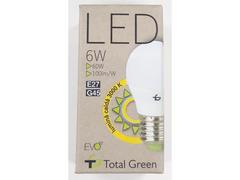 Bec LED EVO sferic G45 Total Green, 6W, soclu E27, 3000 K