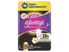 Absorbante Always Platinum Secure Night Extra Duo Pack, 16 Buc