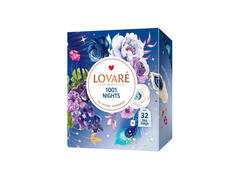 Amestec de ceai negru, ceai verde, plante si fructe Lovare 1001 Nights, 32 pliculete