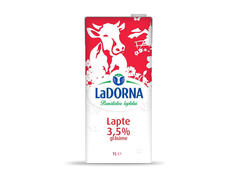 Lapte UHT integral LaDorna, 3.5% grasime, 1 l