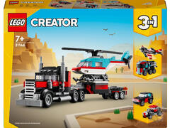 LEGO Creator Camioneta-platforma cu elicopter 31146