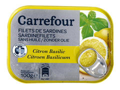 Sardine Cu Lamaie Si Busuioc Carrefour 100 G