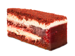 Felie Tort Red Velvet Zmeura intreaga 145g