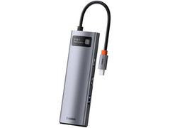 Docking Station Baseus Metal Gleam, conectare USB Type-C, 8 in 1