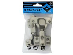 Balama aruncatoare Easy-Fix, cu amortizor si placa fixa 0 mm, aplicat, otel nichelat, 35 mm, 2 buc