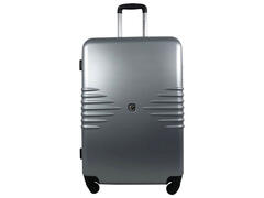 Troler Airport Sismik cu 4 roti, 46 x 70 x 28 cm, marime L, culoare argintiu