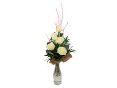 Buchet 5 trandafiri albi