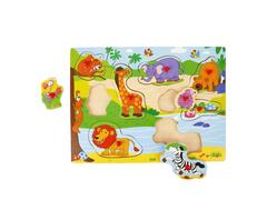 Puzzle din lemn, Animale, 8, 9 piese