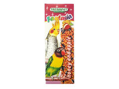 Baton Tetrapet Fantasia, pentru papagali, cu miere si mar, 2 x 45 g