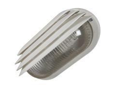 Lampa ovala din plastic, E27, 60W, IP44, alb