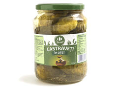 Castraveti intregi, conservati in otet (6-9 cm) 670G Carrefour Classic