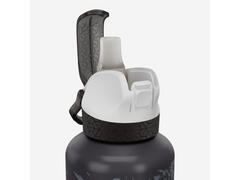 Bidon aluminiu 500, capac instantaneu, cu pipetă și pai Drumeție 0,6L Roz Copii