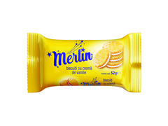 Biscuiti Merlin cu crema de vanilie 52 g