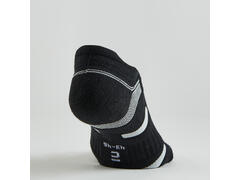 Set 3 Perechi Şosete Scurte Tenis RS560 Negru-Gri Adulți  - 39/42