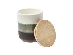 Lumanare parfumata - Iris - White-Green, 8x9.5cm