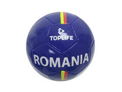 Minge fotbal Top Life Romania, marimea 5, Albastru