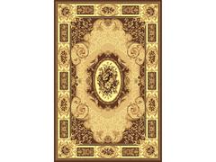 Covor clasic Gold 242/12, polipropilena BCF, bej-maro, 60 x 110 cm