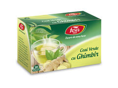 Ceai verde cu ghimbir, Fares, 20 pliculete, 40g