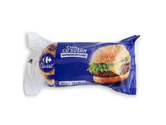 Chifle cu susan pentru hamburger Carrefour Classic x4, 300g